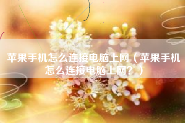 苹果手机怎么连接电脑上网（苹果手机怎么连接电脑上网？）