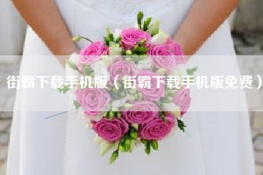 街霸下载手机版（街霸下载手机版免费）