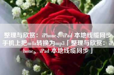 整理与欣赏：iPhone、iPad 本地线缆同步手机上把m4a转换为mp3「整理与欣赏：iPhone、iPad 本地线缆同步」