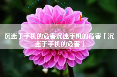 沉迷于手机的危害沉迷手机的危害「沉迷于手机的危害」