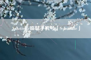 S-Activate临时手机号「S-Activate」