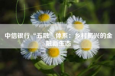 中信银行“五融”体系：乡村振兴的金融新生态