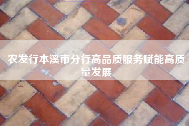 农发行本溪市分行高品质服务赋能高质量发展