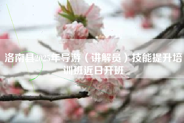 洛南县2025年导游（讲解员）技能提升培训班近日开班