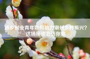返乡创业青年如何助力潮州乡村振兴？这场座谈会话你知
