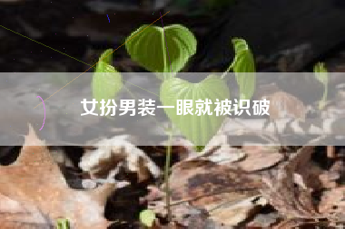女扮男装一眼就被识破