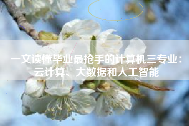 一文读懂毕业最抢手的计算机三专业：云计算、大数据和人工智能