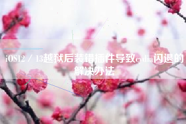 iOS12／13越狱后装错插件导致cydia闪退的解决办法