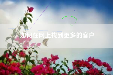 如何在网上找到更多的客户