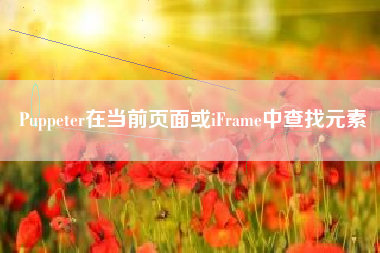 Puppeter在当前页面或iFrame中查找元素