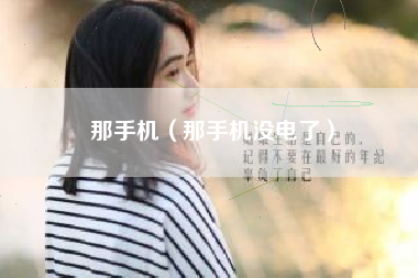 那手机（那手机没电了）