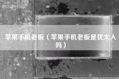 苹果手机老板（苹果手机老板是犹太人吗）