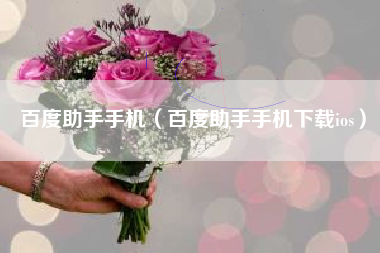 百度助手手机（百度助手手机下载ios）