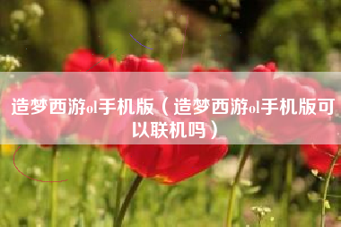造梦西游ol手机版（造梦西游ol手机版可以联机吗）