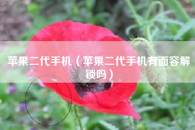 苹果二代手机（苹果二代手机有面容解锁吗）