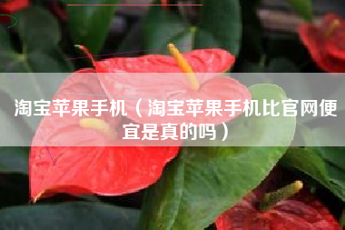 淘宝苹果手机（淘宝苹果手机比官网便宜是真的吗）