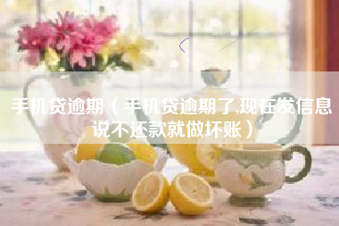 手机贷逾期（手机贷逾期了,现在发信息说不还款就做坏账）