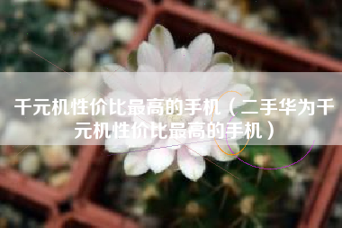 千元机性价比最高的手机（二手华为千元机性价比最高的手机）