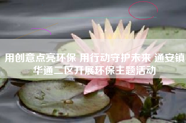 用创意点亮环保 用行动守护未来 通安镇华通二区开展环保主题活动