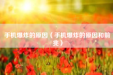 手机爆炸的原因（手机爆炸的原因和前兆）