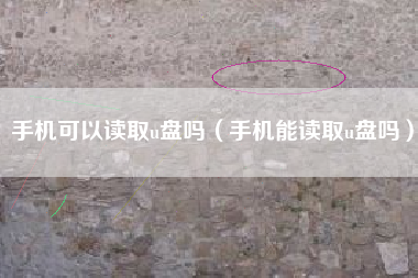 手机可以读取u盘吗（手机能读取u盘吗）