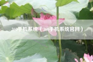 360手机系统（360手机系统官网）