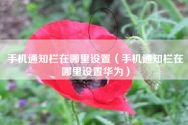 手机通知栏在哪里设置（手机通知栏在哪里设置华为）