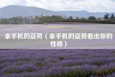 拿手机的姿势（拿手机的姿势看出你的性格）