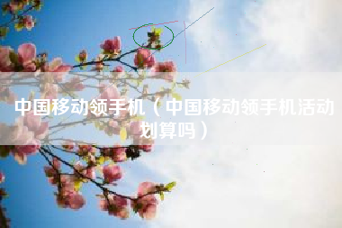 中国移动领手机（中国移动领手机活动划算吗）