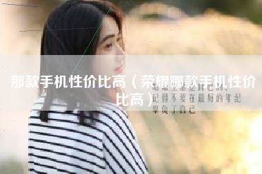 那款手机性价比高（荣耀哪款手机性价比高）