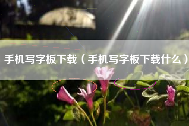手机写字板下载（手机写字板下载什么）