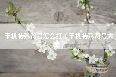 手机特殊符号怎么打（手机特殊符号大全）