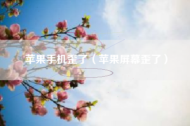 苹果手机歪了（苹果屏幕歪了）