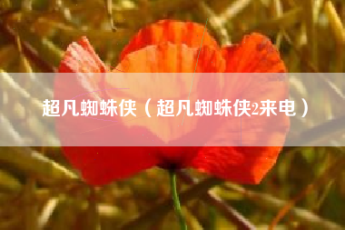 超凡蜘蛛侠（超凡蜘蛛侠2来电）