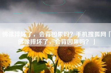 佛像摔坏了，会背因果吗？手机搜狐网「佛像摔坏了，会背因果吗？」