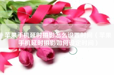 苹果手机延时摄影怎么设置时间（苹果手机延时摄影如何设定时间）