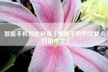 智能手机的优缺点（智能手机的优缺点日语作文）