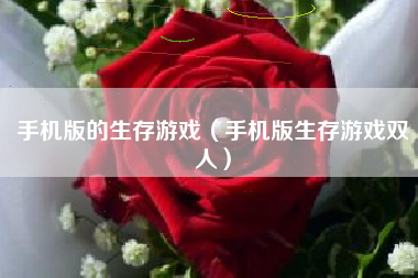 手机版的生存游戏（手机版生存游戏双人）