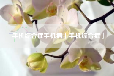手机综合症手机病「手机综合症」