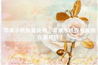 苹果手机恢复视频（苹果手机恢复视频在哪里找）
