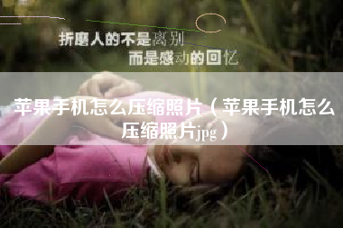 苹果手机怎么压缩照片（苹果手机怎么压缩照片jpg）