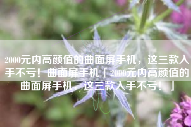 2000元内高颜值的曲面屏手机，这三款入手不亏！曲面屏手机「2000元内高颜值的曲面屏手机，这三款入手不亏！」