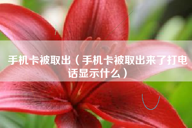 手机卡被取出（手机卡被取出来了打电话显示什么）