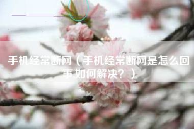 手机经常断网（手机经常断网是怎么回事,如何解决？）
