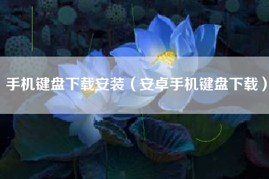 手机键盘下载安装（安卓手机键盘下载）