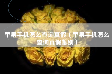 苹果手机怎么查询真假（苹果手机怎么查询真假鉴别）