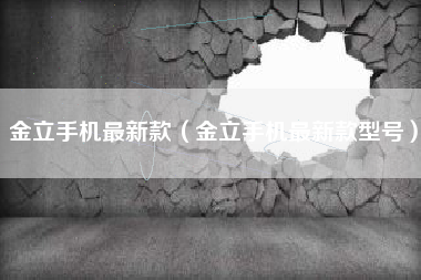 金立手机最新款（金立手机最新款型号）