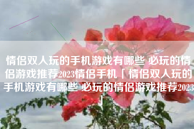 情侣双人玩的手机游戏有哪些 必玩的情侣游戏推荐2023情侣手机「情侣双人玩的手机游戏有哪些 必玩的情侣游戏推荐2023」