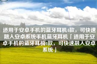 适用于安卓手机的蓝牙耳机4款，可快速融入安卓系统手机蓝牙耳机「适用于安卓手机的蓝牙耳机4款，可快速融入安卓系统」