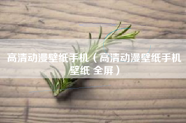 高清动漫壁纸手机（高清动漫壁纸手机壁纸 全屏）